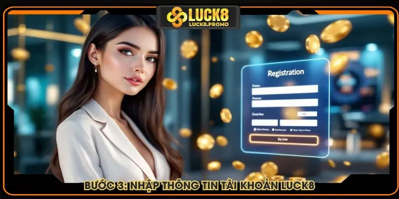 Điền thông tin tài khoản vài bảng yêu cầu